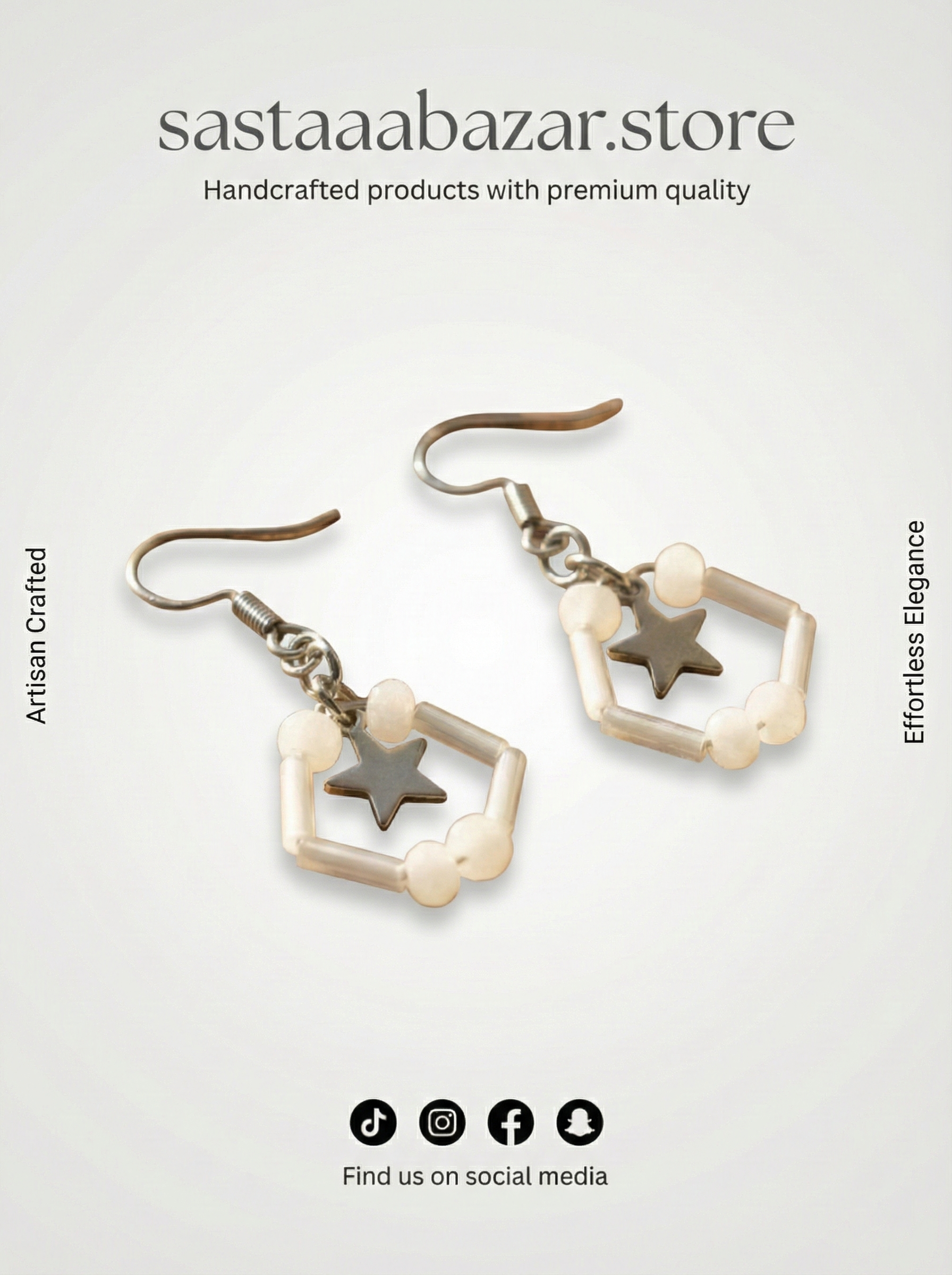 Geometric Star Pentagon Earrings